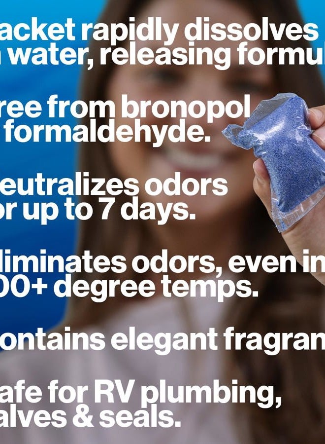 WALEX Porta-Pak Black Holding Tank Deodorizer & Portion Control System Drop-Ins - Rapid Breakdown of Waste & Paper, Odor Prevention, Cleans Tank & Sensors - Fresh Scent, 10-Pack - Image 4